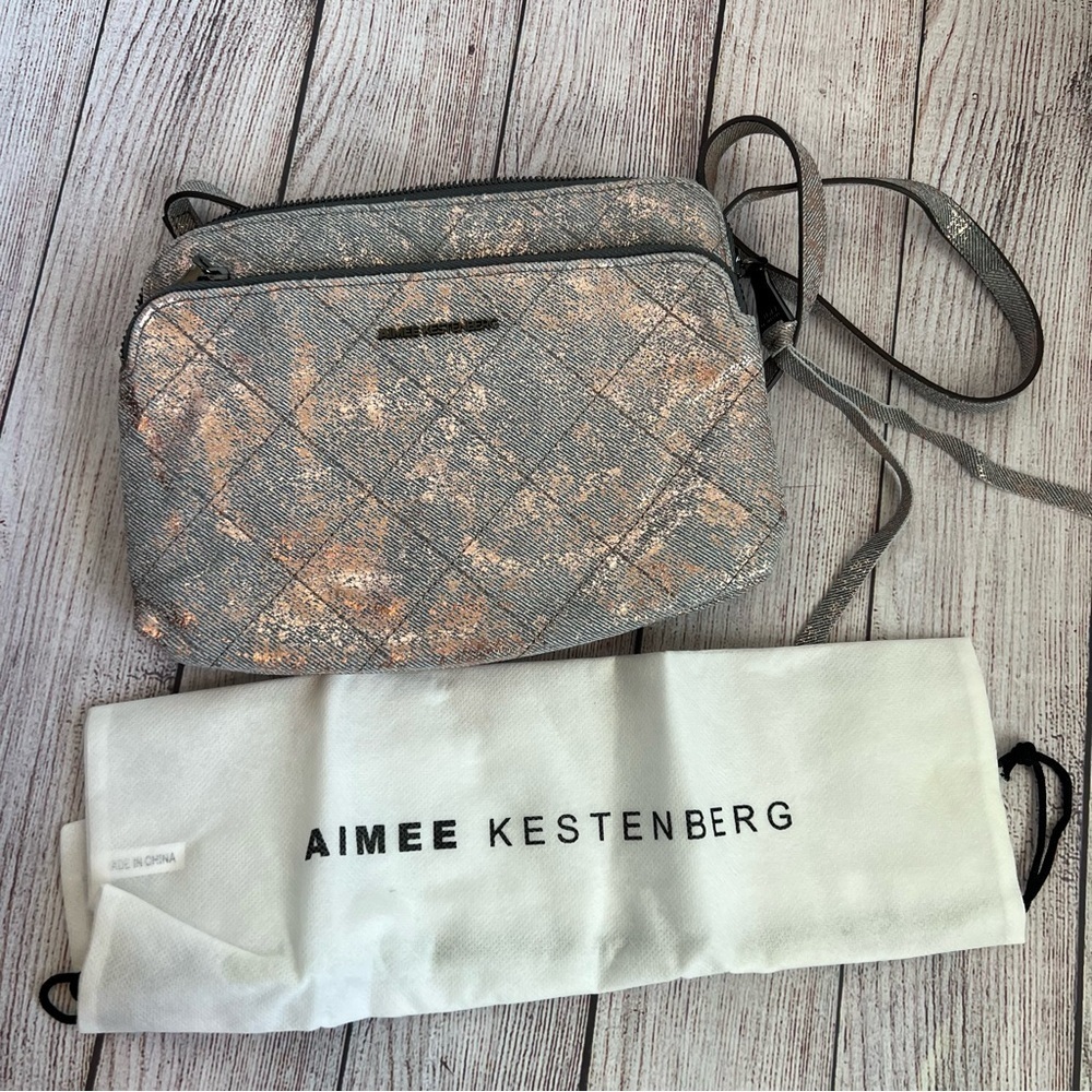 Aimee Kestenberg Maven Quilted Leather Double Crossbody NWT